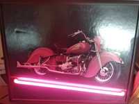 Panou/tablou cu neon moto Indian Chief