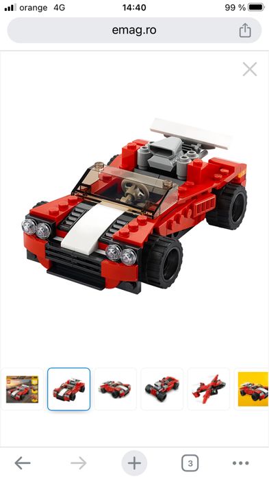 Lego Creator 3-in-1 31100 Masina sport