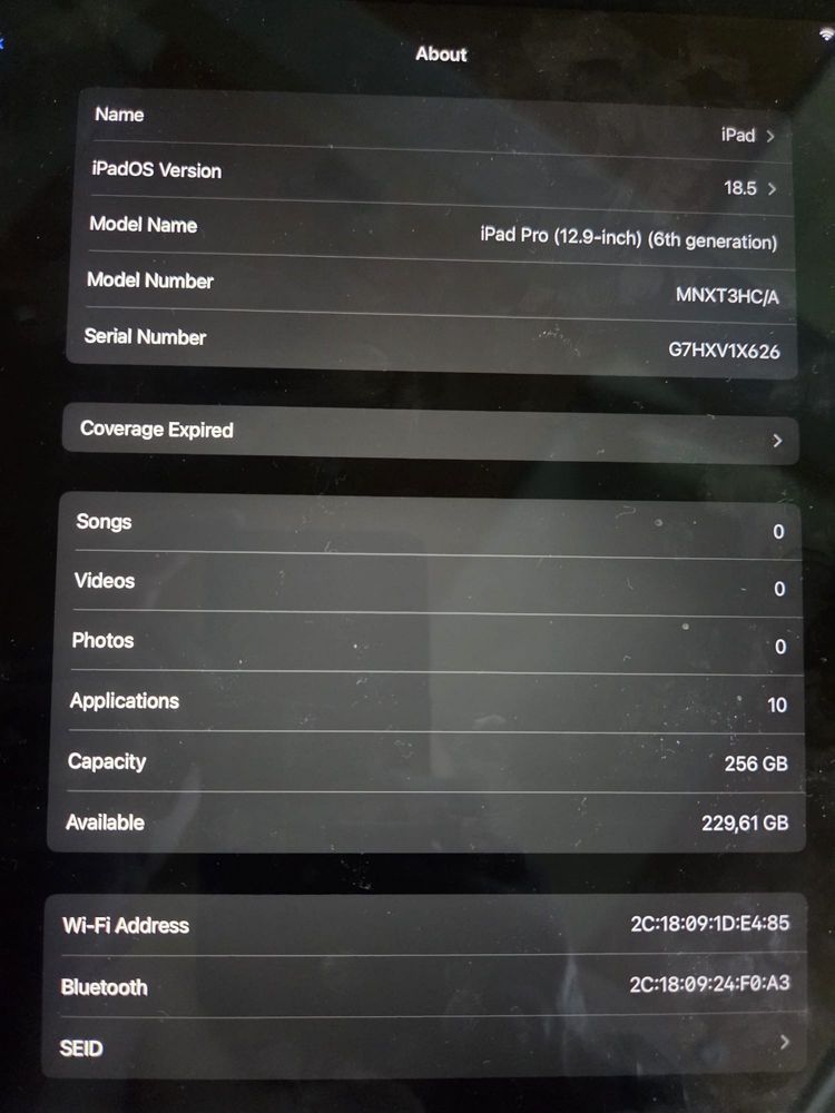 Ipad PRO 2023, 12.9 inch, 6th gen, 256 GB