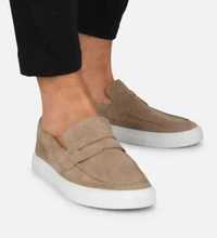 Pantofi sport casual 45 slip on premium DUNE London NOI piele