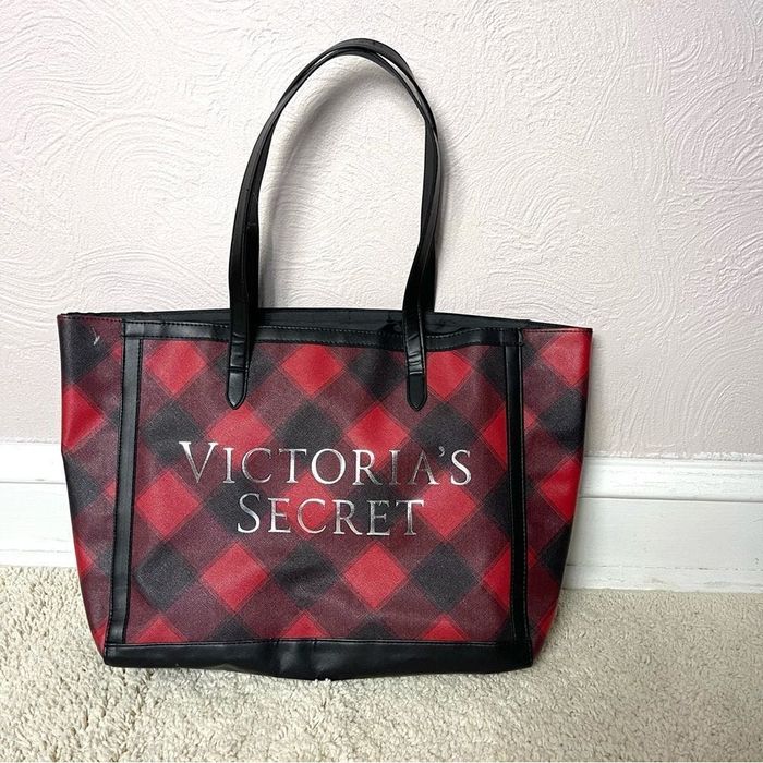 Victoria's Secret Canvas Plaid Tote