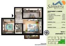 Apartament 2 camere, modern, cu terasă, incalzire în pardoseală, NZEB