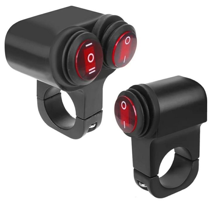 Întrerupător ghidon moto ATV simplu dublu aluminiu