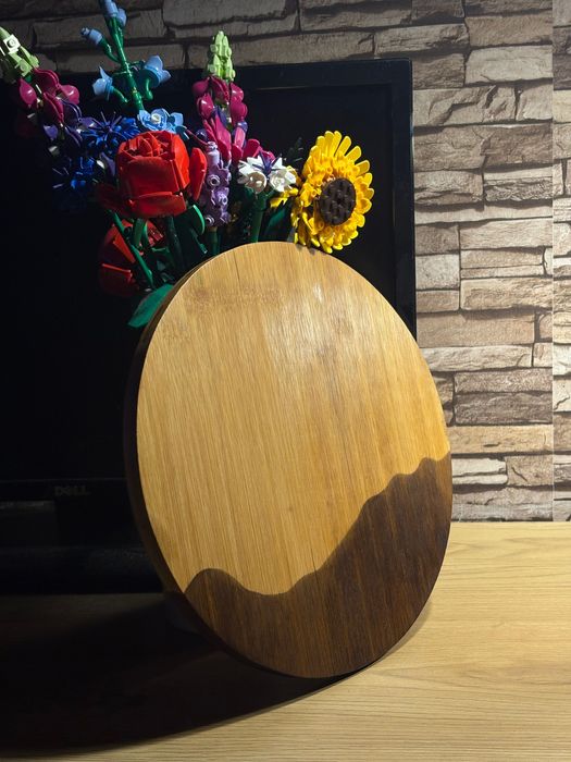 Ръчно рисувана и лакирана дървена дъска за рязане / сервиране