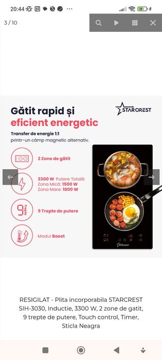 Plita incorporabila starcrest sih 3030 noua