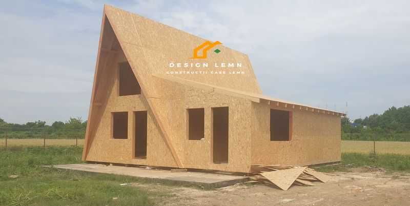 Casuta A frame din lemn, cu anexa, Chiajna,  85,5mp + 30,87mp