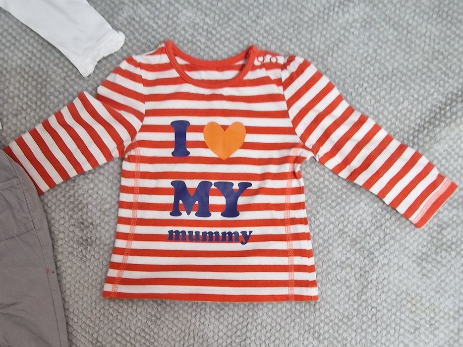 Mothercare set pantaloni+ 2 bluzite 6-9 luni