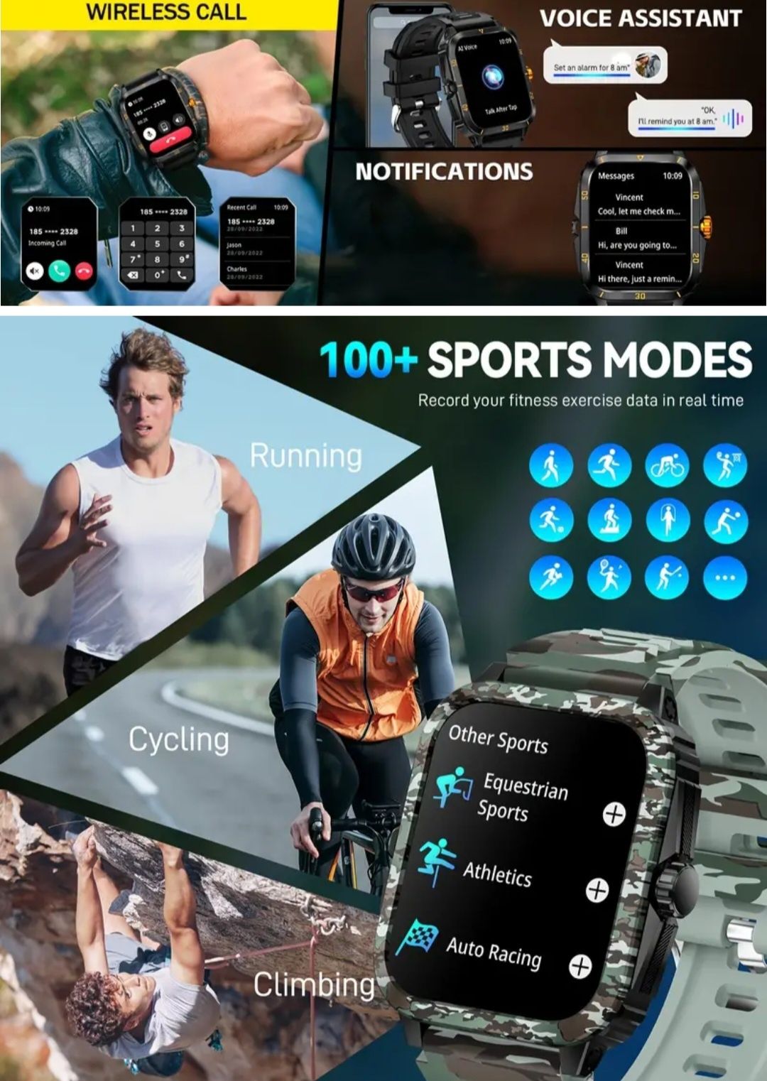 Smartwatch 2024 ceas inteligent barbatesc ios android