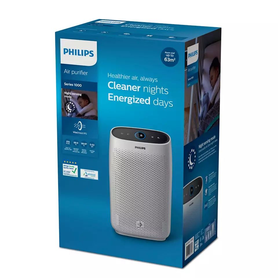 Очиститель воздуха Philips AC1215 с угольным фильтром. 63м²