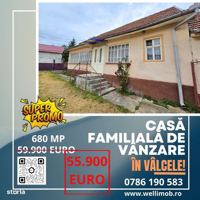 Casă familială de vânzare în Vâlcele!
