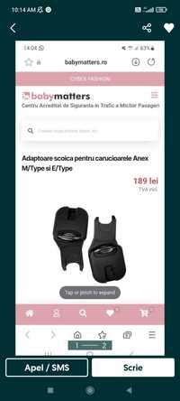 Adaptori scoica pt.carucioare Anex