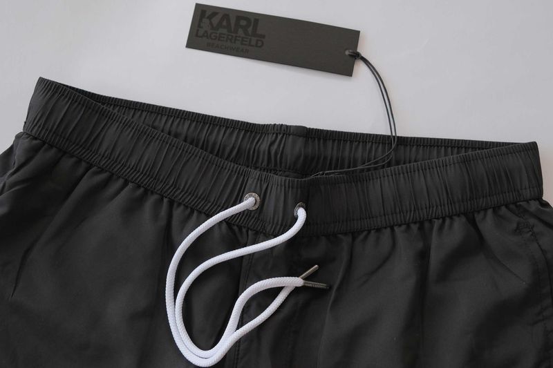 Промо KARL LAGERFELD-М и XL-черни мъжки бански-къси панталони