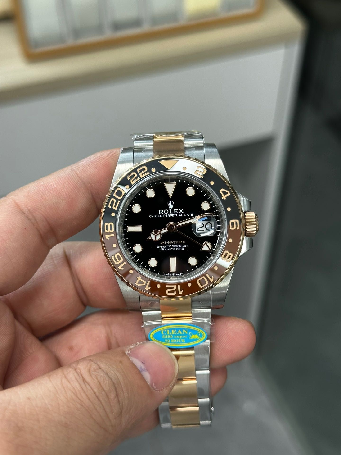 Rolex GMT-Master II silver gold rose