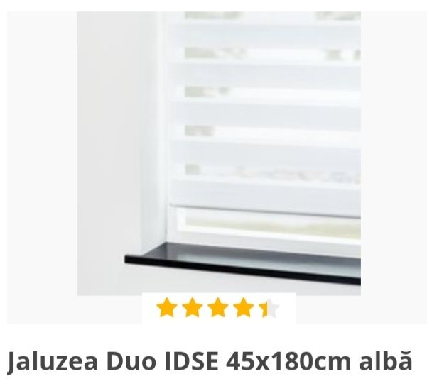 Jaluzele duo zi/noapte 45cm×180cm alb 6 buc