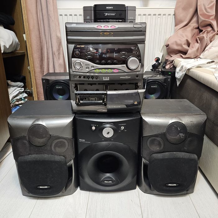 Combina Philips FW750C subwoofer activ Philips FB201