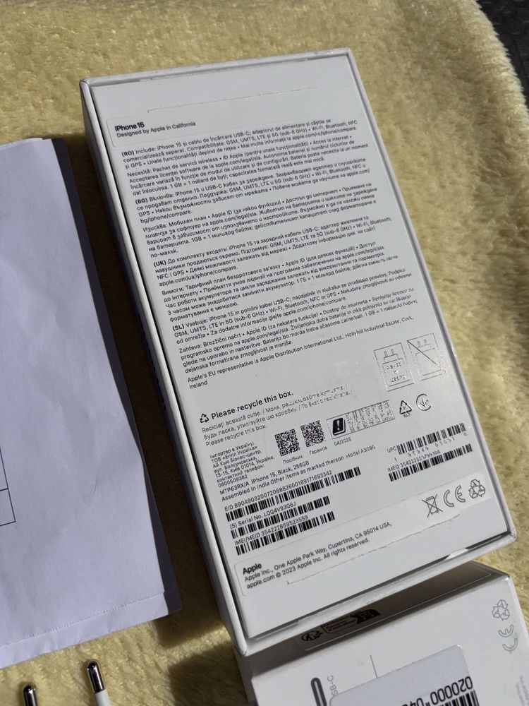 iPhone 15 с гаранция 256 GB, 100% battery