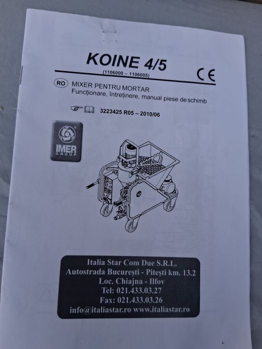 Masina de tencuit ..cu toate acesoriile KOINE4/5 380V - Brand new
