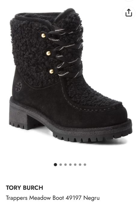 Ghete TORY BURCH din piele și blană naturală mar 39 / 40