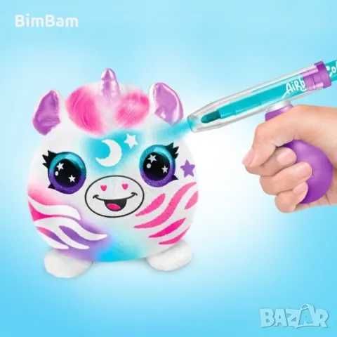 Комплект Airbrush plush - Мини плюшена играчка за оцветяване 2 броя