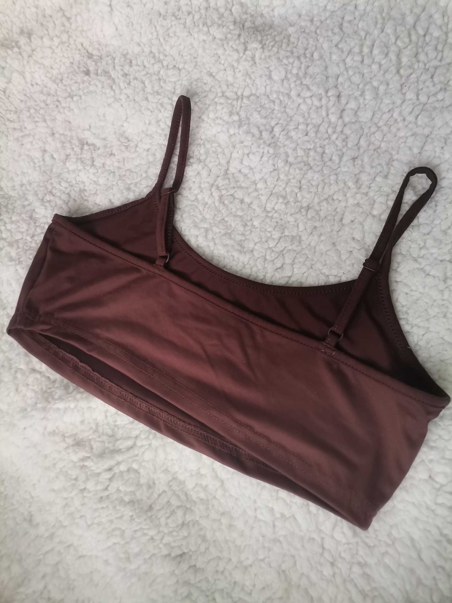 Crop Top scurt maro M