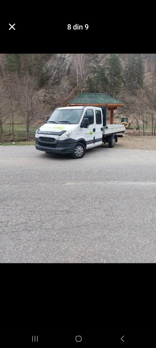 Iveco daily  7 locuri și marfa 2013 6+1 trepte  35 S 13  bena3,40m