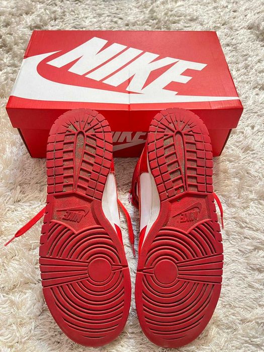 Nike Dunk rosu cu alb - marimea 46