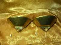 Aplice electrice alama, cristal, Mid Century Modern Honsel Germany