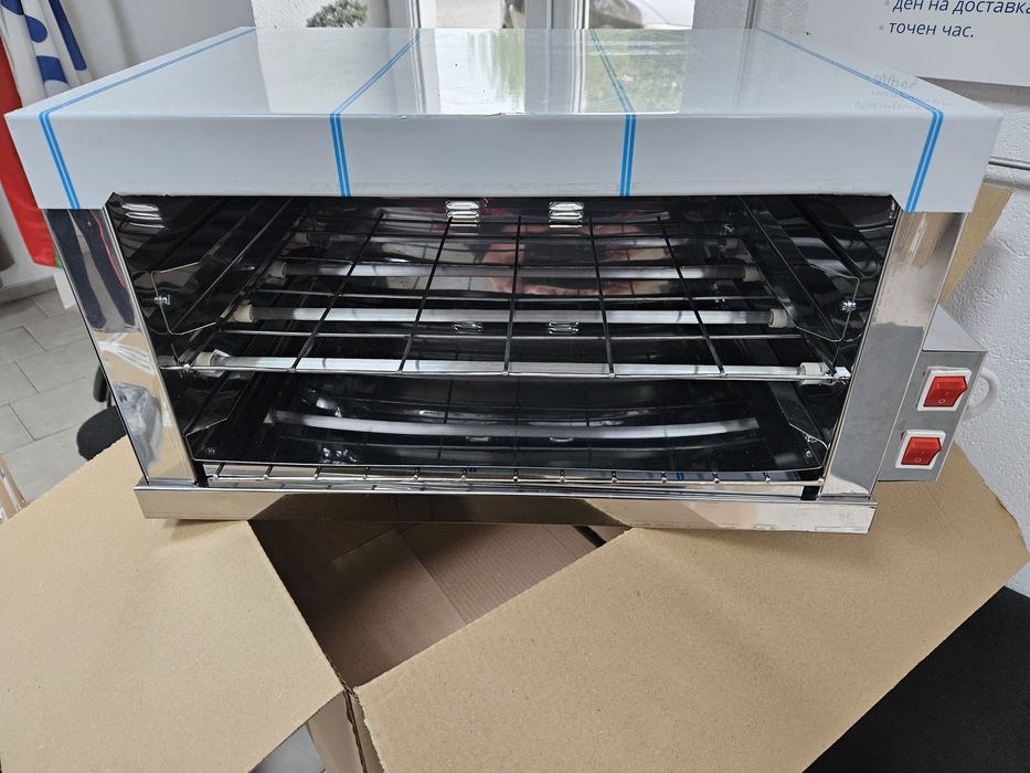 Принцесник от неръждавейка със горни и долни стъклени нагреватели