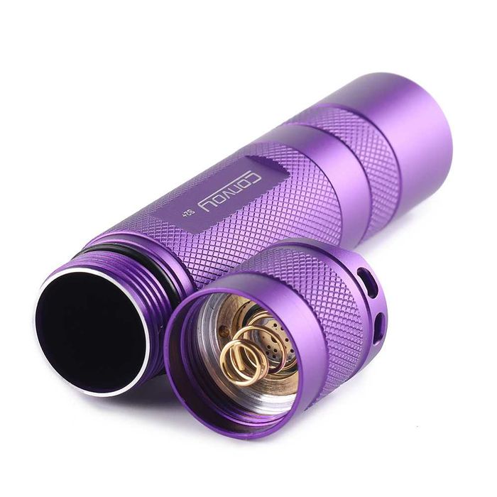 Convoy S2+ cu lumina UV cu led Nichia UV 365nm + filtru ZWB2