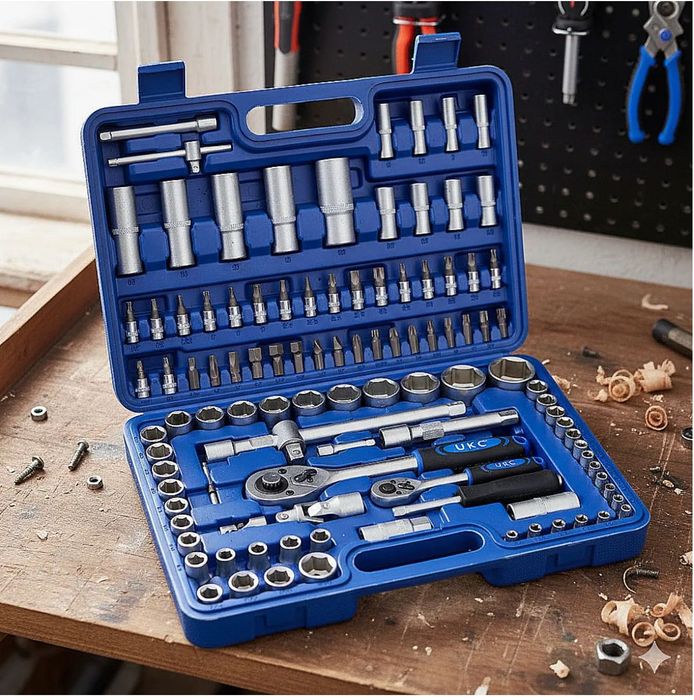Професионален комплект гедоре 108 части UKC инструменти в куфар