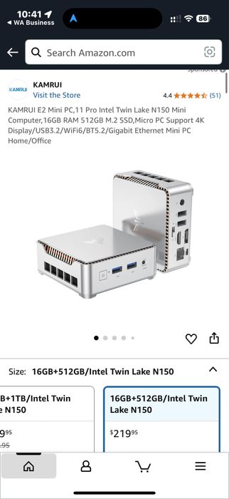 Mini Pc Kamrui Essenx E1 intel TwinLake N150 16gb 256gb nou sigilat