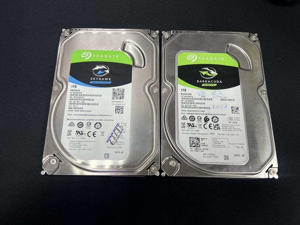 Жёсткие диски 1 ТБ Seagate SkyHawk / Barracuda | 3.5” SATA 3.2