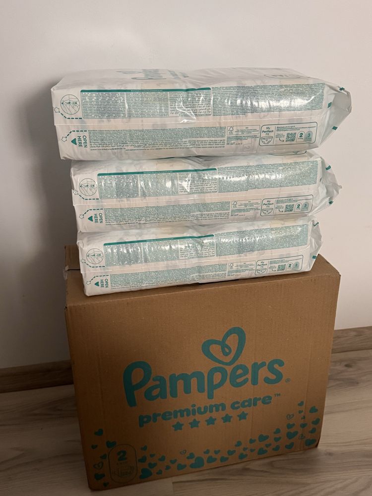 Pampers Premium Care mărimea 2 – 3 pachete sigilate (168 buc)
