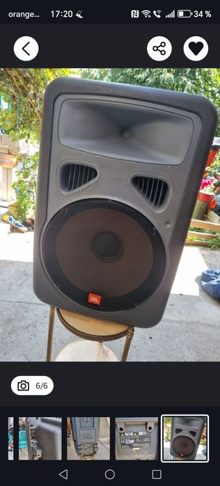 Vând boxă activa jbl eon 15 Pak 800 e made in USA