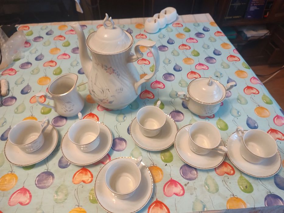 Set cafea porțelan romanesc