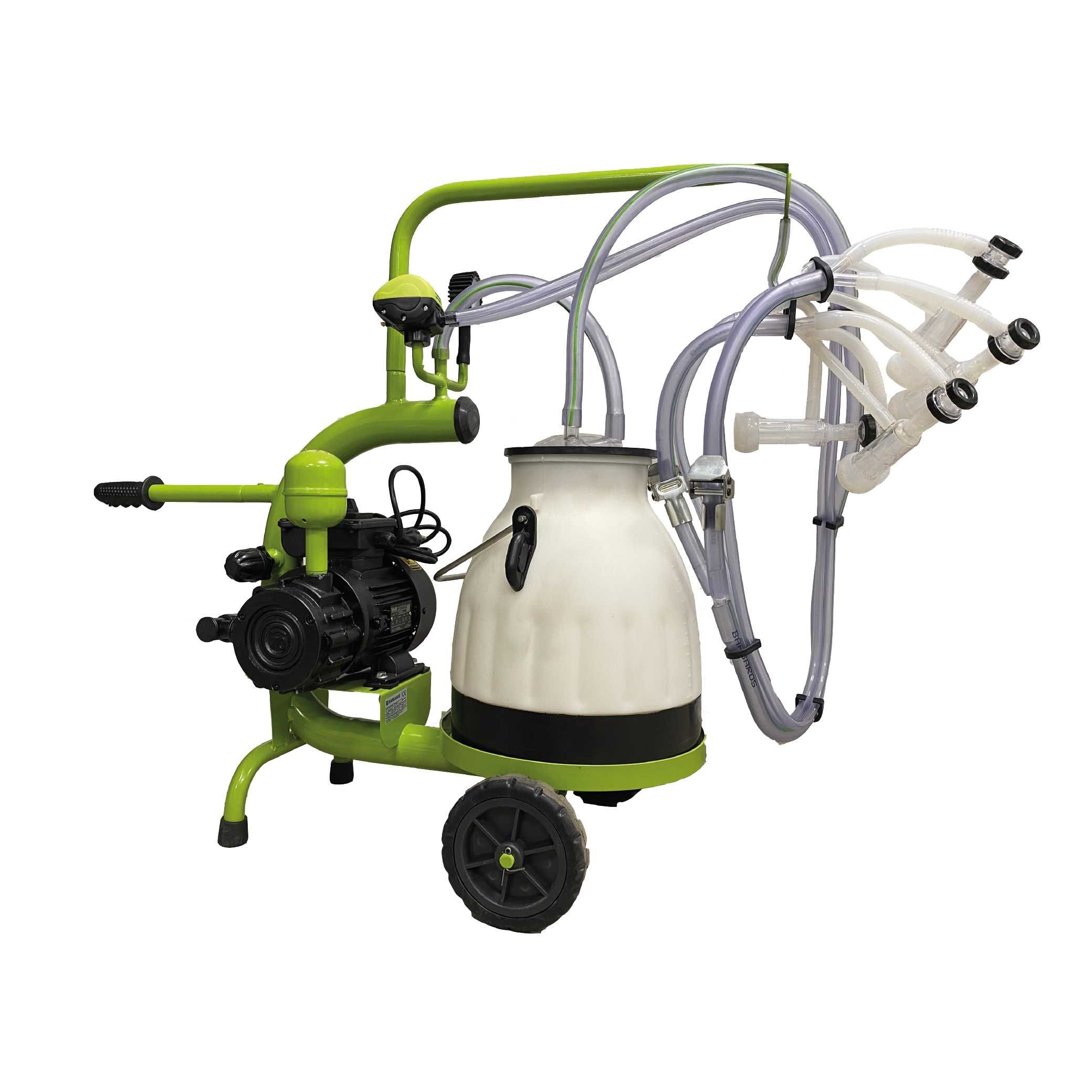 Aparat de muls capre, 2 posturi, 1 bidon 20l plastic, 250l/min, 0,55kw