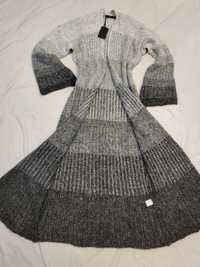 Palton lung tricotat, Italia, nou, marimea M
