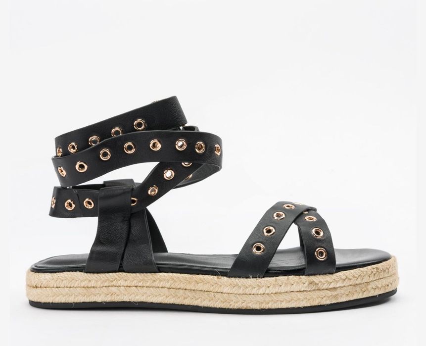 Sandale Il Passo, 37, piele antilopa cu capse, noi, nepurtate