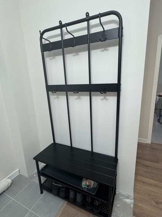 Вешалка гардеробная  с подставкой для обуви