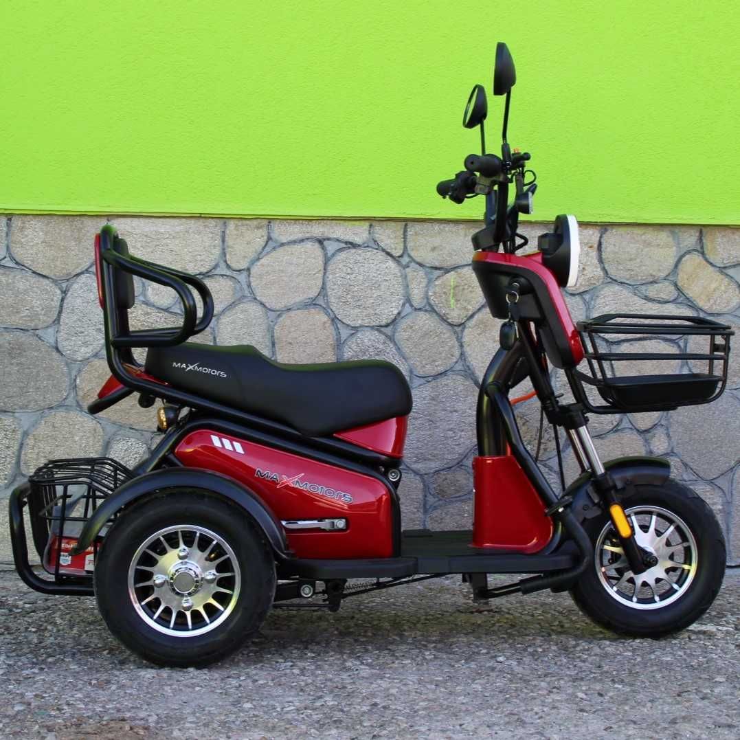 Двуместна електрическа триколка MaxMotors Pudding 1800W-48V-20Ah- 2024