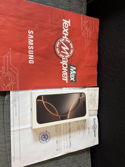 КАТО НОВ 256GB iPhone 16 Pro Max Техномаркет Гаранция 2026 Desert