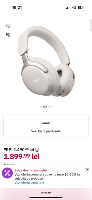 Casti Bose headphones quietcomfort ultra