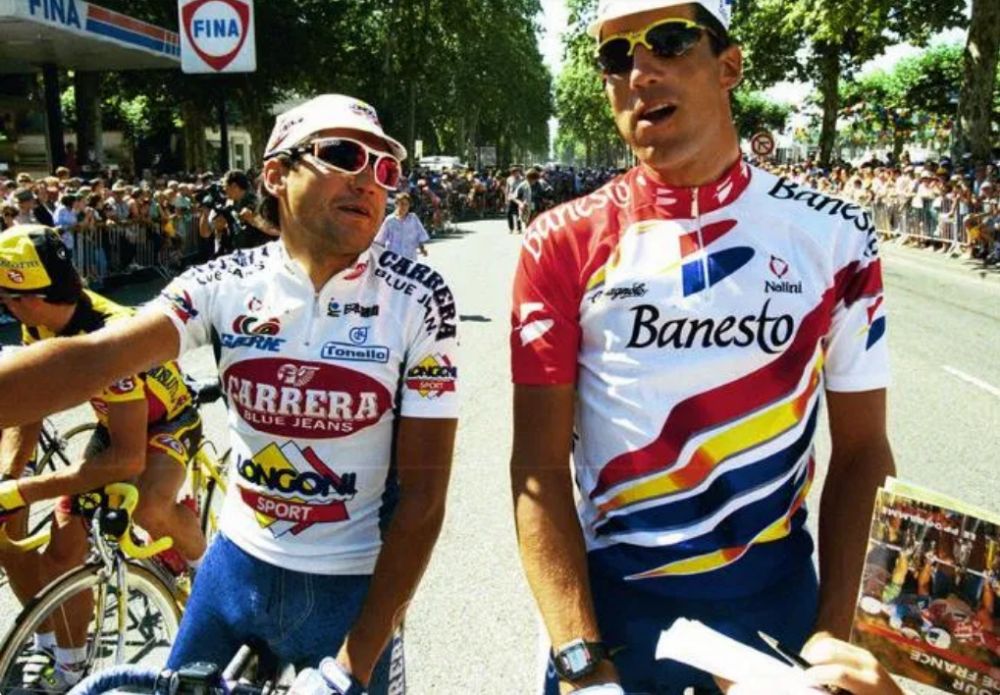 Tricou Ciclism *Retro* Miguel Indurain + pantaloni colanti CADOU