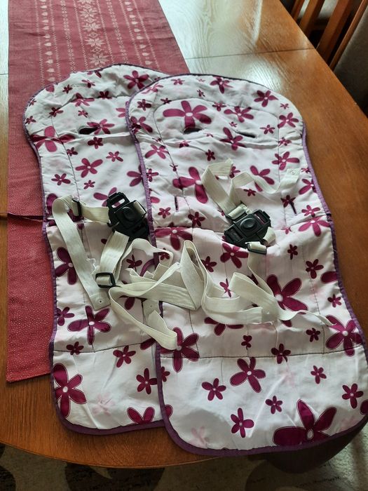 Scaun de masa Juju Eat&Play 2 în 1 mov/roz, gemene - 2 scaune