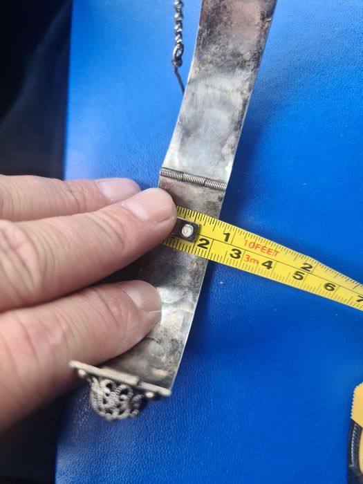 N bratara argint masiv 925 araba,Allah,fixa 62 mm ,model deosebit