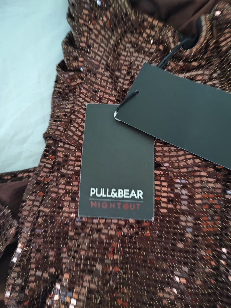 Къса рокля без презрамки Pull and Bear