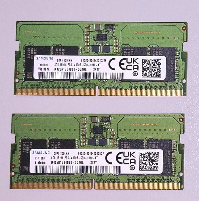 Samsung 16GB (2x8GB) DDR5 - 4800 - PC5 - M425R1GB4BB0-CQK0L SODIMM