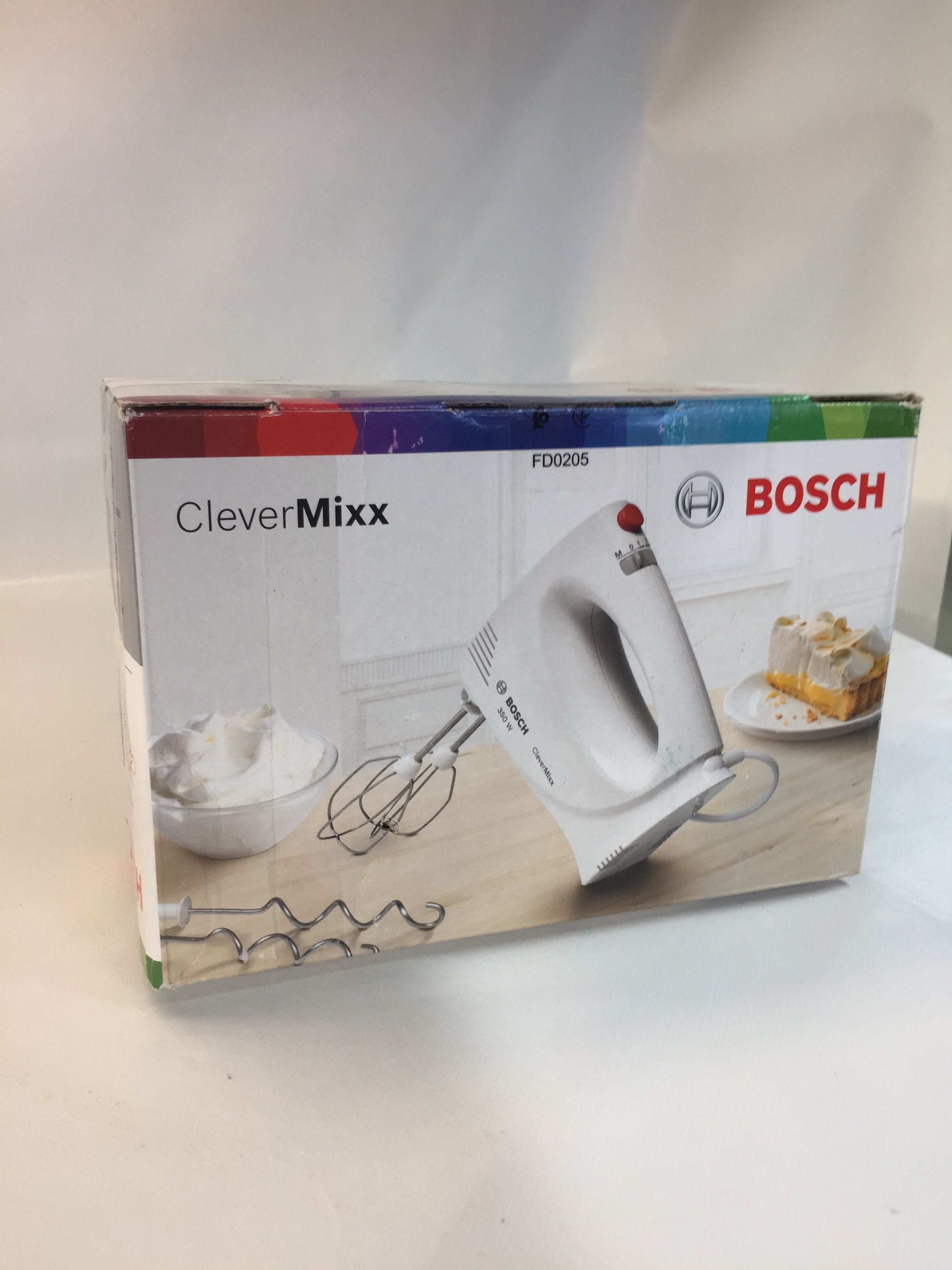 Mixer de mana Bosch MFQ3010, 300 W, 2 Viteze, Alb