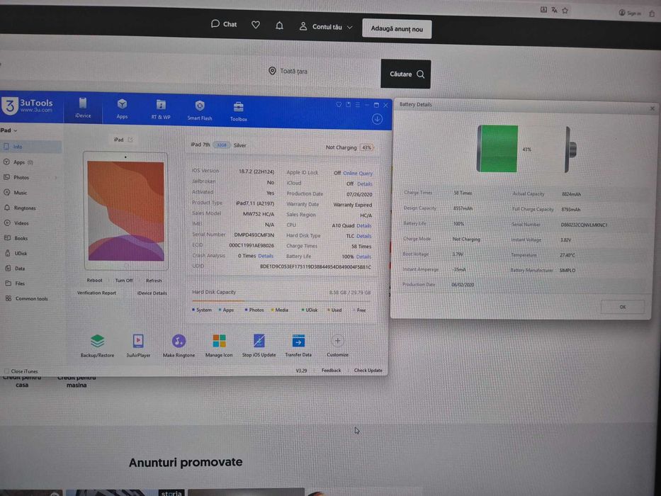 Ocazie! Apple iPad 2020, generația 7 + keyboard