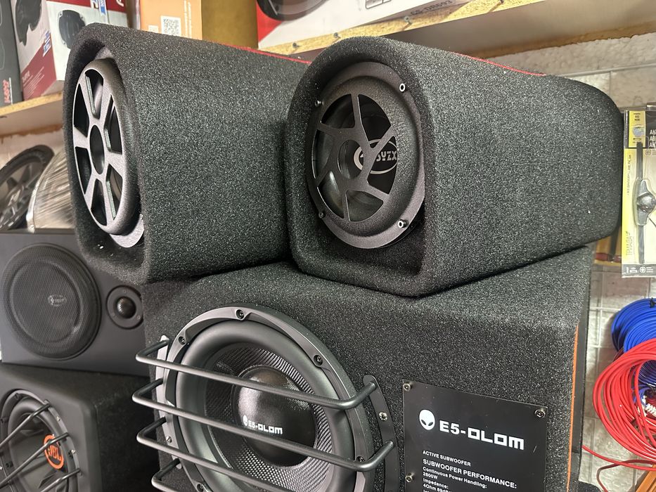 Автомобильный Сабвуфер бочка с усилителем активные